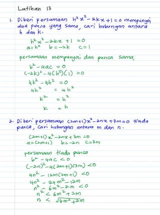 Bab 2 persamaan kuadratik