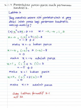 Bab 2 persamaan kuadratik