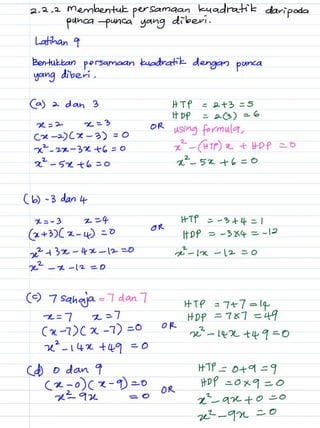 Bab 2 persamaan kuadratik