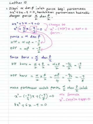 Bab 2 persamaan kuadratik