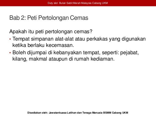 Bab 2 peti pertolongan cemas