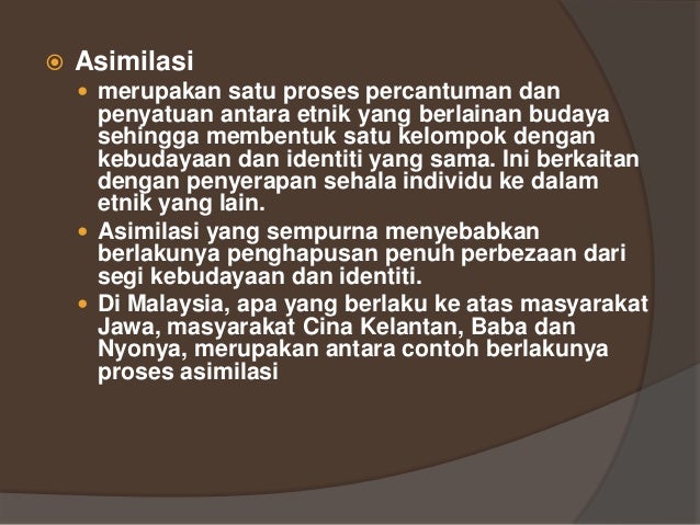 Contoh Proses Asimilasi Di Malaysia - Rommy Car
