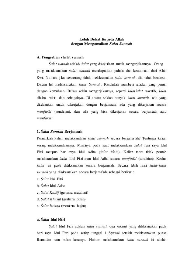 Bab 2 Shalat Sunah