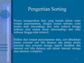 Bab 2 sorting array | PPT