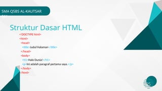 BAB 2_Tag Dasar HTML untuk kelas 10 SMA.pptx
