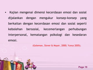 Bab 2 teori kecerdasan emosi dan kejayaan | PPT