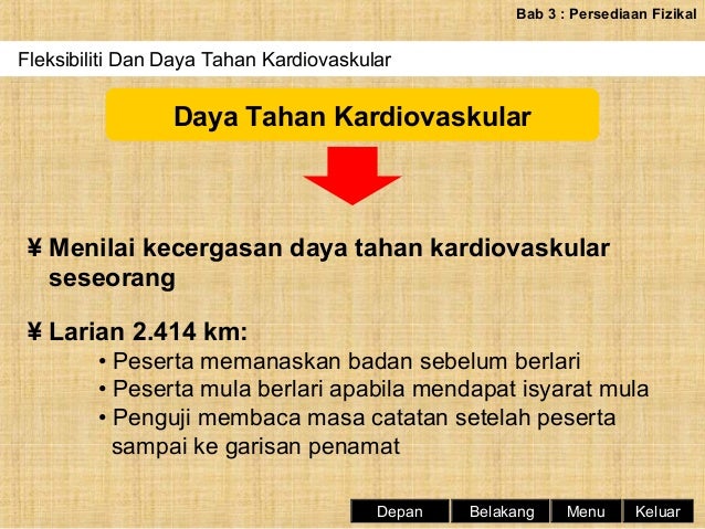 Maksud Daya Tahan Kardiovaskular  Daya tahan tubuh Kuat Corona Lewat