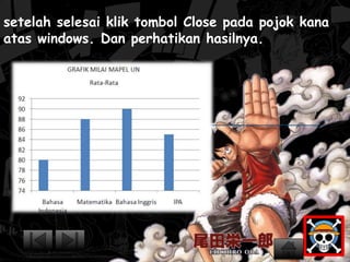 setelah selesai klik tombol Close pada pojok kana 
atas windows. Dan perhatikan hasilnya. 
 