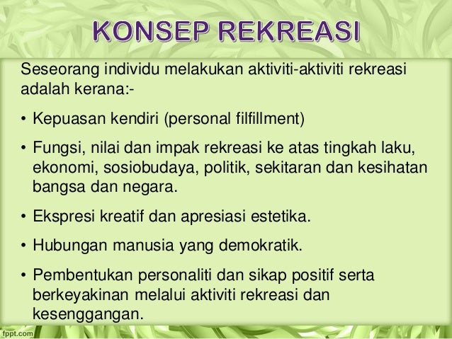 Bab 3 Kesenggangan Dan Rekreasi