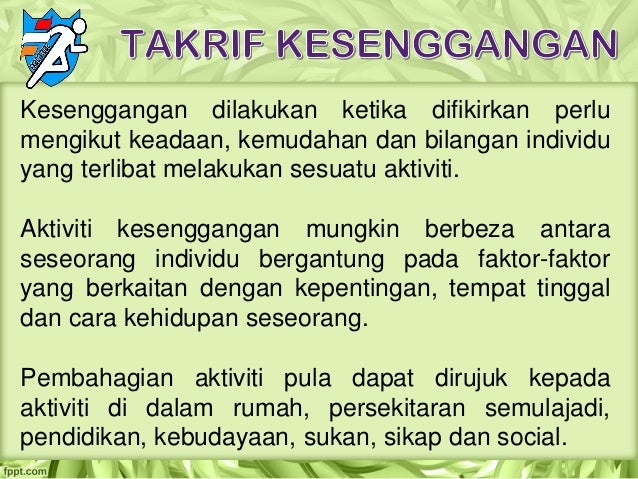 Bab 3 Kesenggangan Dan Rekreasi