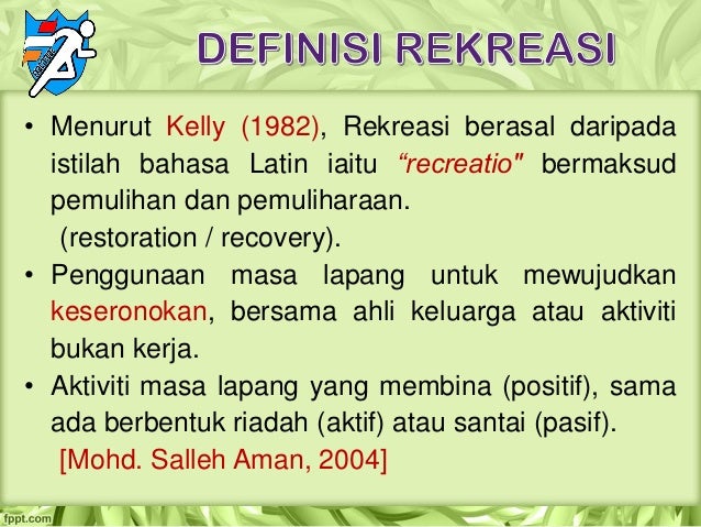 Bab 3 Kesenggangan Dan Rekreasi