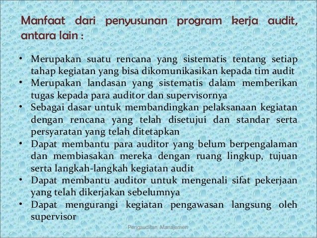 Bab 3 Kertas Kerja Audit Dan Program Audit Bab 4 Pelaporan