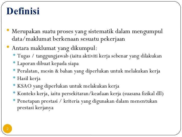 Bab 3 Job Analysis 1