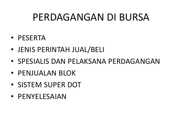 Sistem otc perdagangan saham ekspres