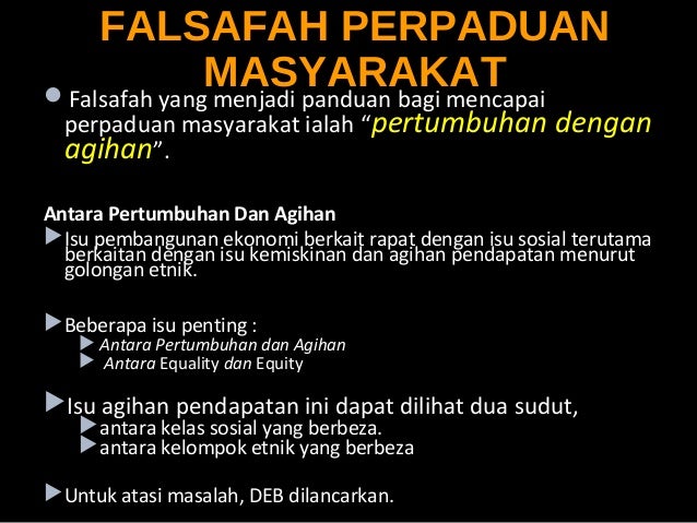 Falsafah Pertumbuhan Dengan Agihan