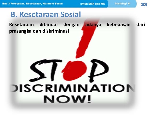Sosoiologi "perbedaan, kesetaraan, dan harmoni sosial"