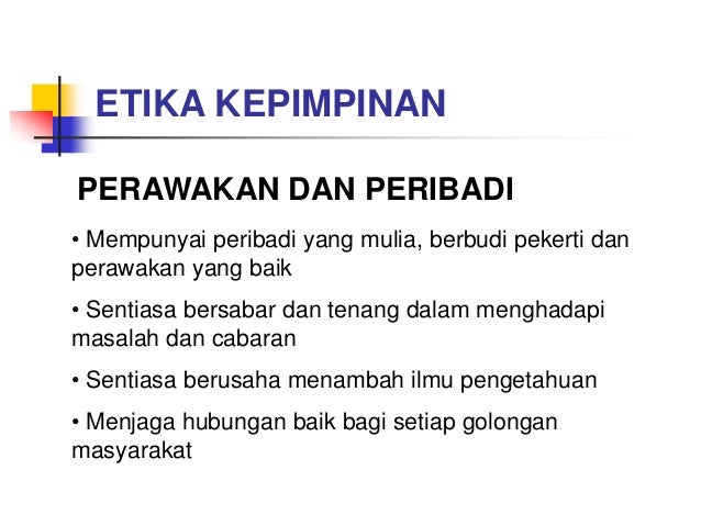 Contoh Etika Keutamaan - Job Seeker