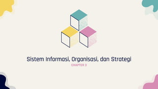 Sistem Informasi, Organisasi, dan Strategi
CHAPTER 3
 
