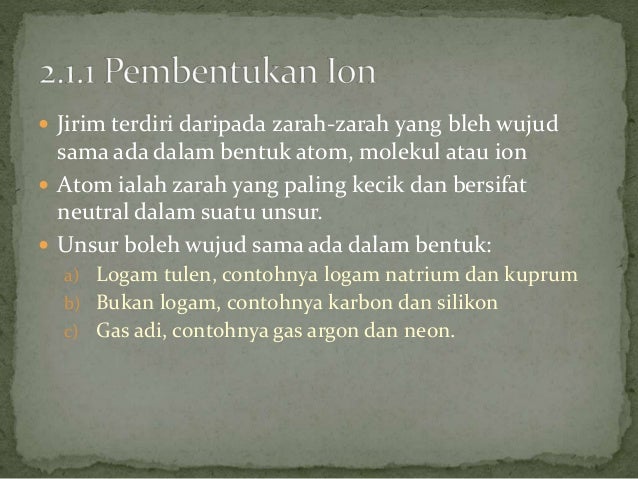 Bab 3 tindak balas kimia Bab 3 tindak balas kimia