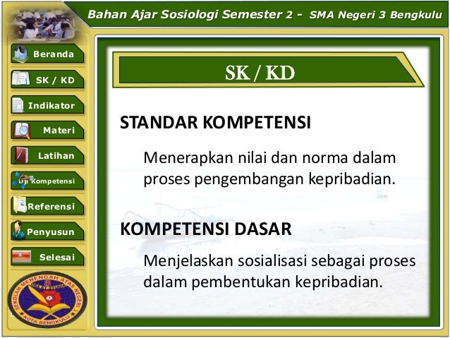 Bahan Ajar Sosiologi Sosialisasi Dan Pembentukkan Keribadian