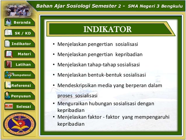 Bahan Ajar Sosiologi Sosialisasi Dan Pembentukkan Keribadian