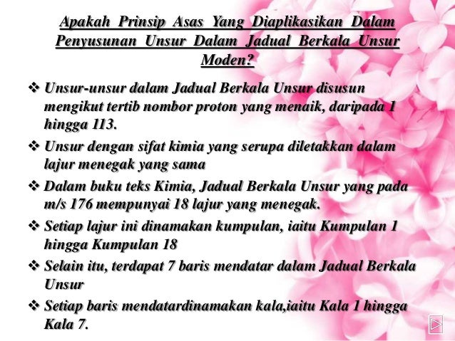 Bab 4 - Jadual Berkala Tingkatan 4
