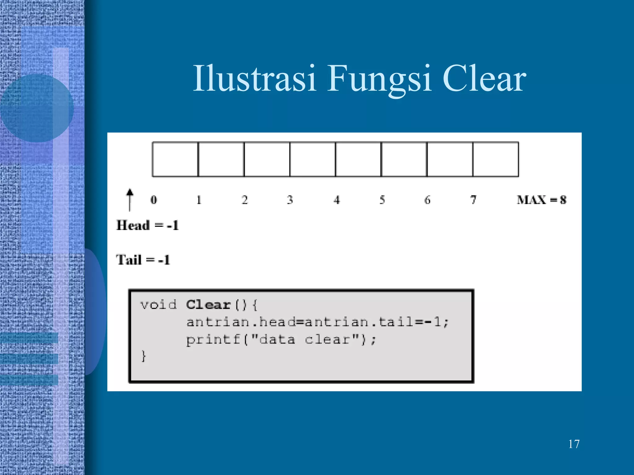 17
Ilustrasi Fungsi Clear
 