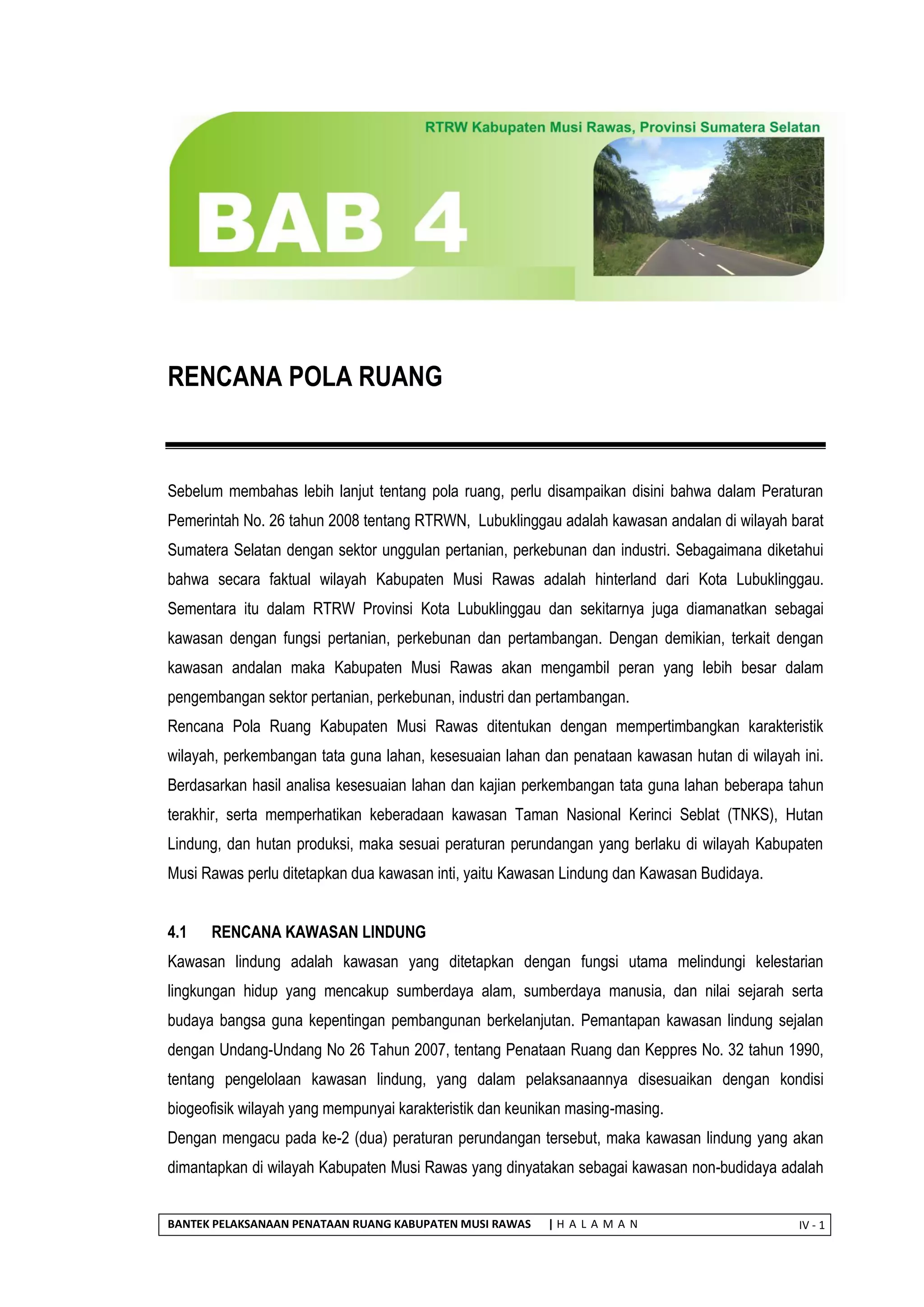 Pola Rang Bab 4 rencana pola ruang | PDF