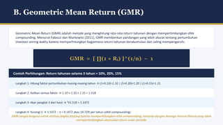 Gemoetric Return Comprehensive Guide to Investment Return and Risk Calculation | PPTX