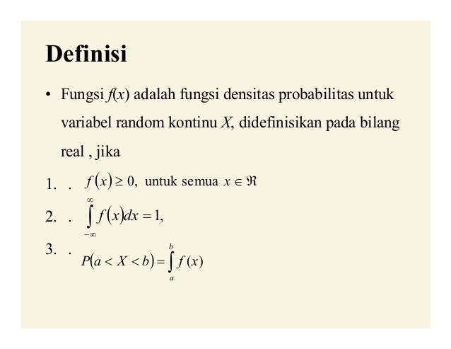VARIABEL RANDOM & DISTRIBUSI PELUANG
