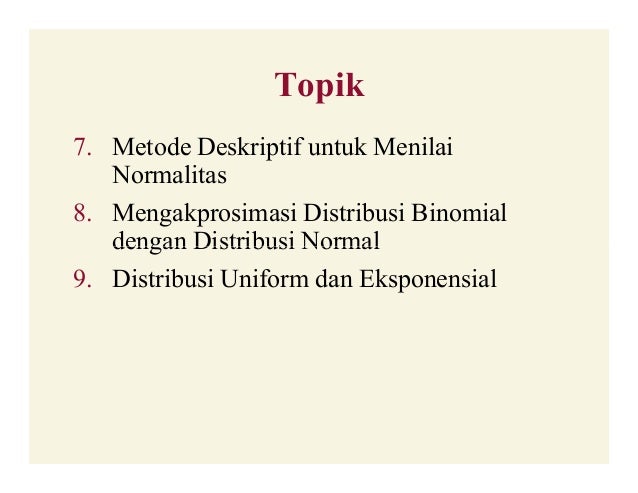 VARIABEL RANDOM & DISTRIBUSI PELUANG