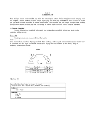 modul algoritma Bab 5 | PDF