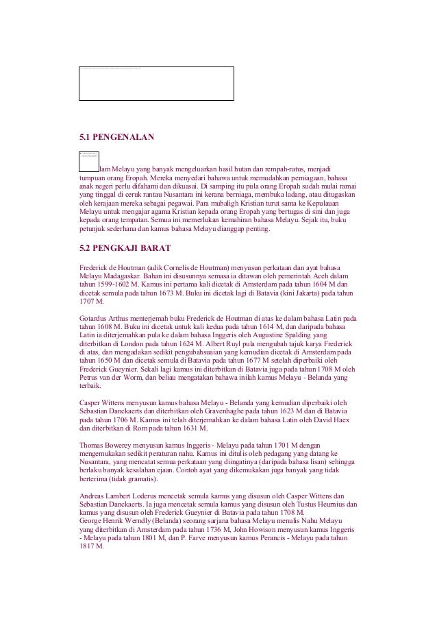 SEJARAH BAHASA MELAYU Bab5