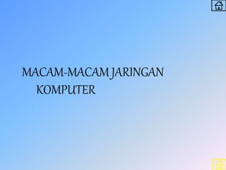 MACAM-MACAM JARINGAN
KOMPUTER
 