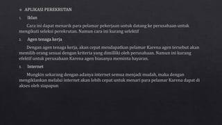 PERENCANAAN PERSONEL DAN PEREKRUTAN SDM 
