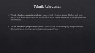 PERENCANAAN PERSONEL DAN PEREKRUTAN SDM 