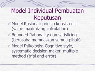 Bab 5 informasi manajemen pengambilan keputusan | PPTX