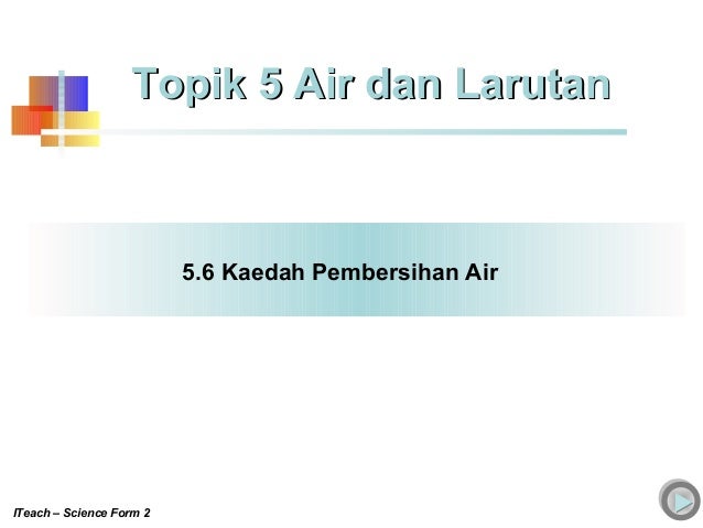 Bab 5 Air dan Larutan