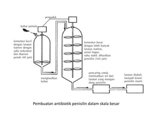 Pembuatan antibiotik penisilin dalam skala besar
 