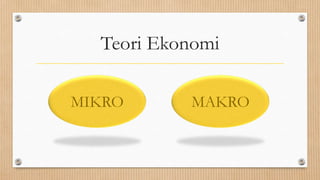 Teori Ekonomi

MIKRO      MAKRO
 