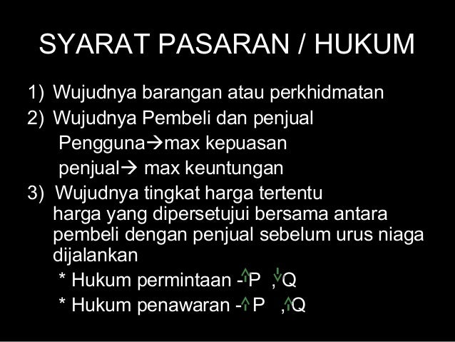 Ekonomi Asas Bab 5 Tingkatan 4 Pasaran