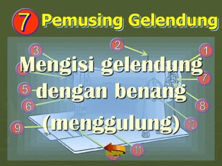 Pemusing Gelendung

Mengisi gelendung
 dengan benang
  (menggulung)
 