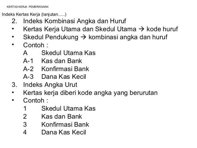 Bab 5 kertas kerja pemeriksaan