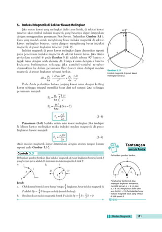 94=8A 1070= 06=4B8: 
4@8:0=2=B7=F00A8=60A8=6A0BC1C07 
Gambar 5.3 
(a) Garis gaya magnetik tegak lurus 
menembus bidang A (fluks 
magnetik); 
(b) Medan magnetik B menembus 
bidang A dengan membentuk 
sudut 
 terhadap garis normal. 
B 
A 
garis normal 

  0
 
B 
garis normal 
A 

 n 
0 1 
Sumber: Physics, 1995 
 