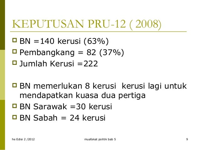 Bab 5 permuafakatan politik dalam konteks hubungan etnik