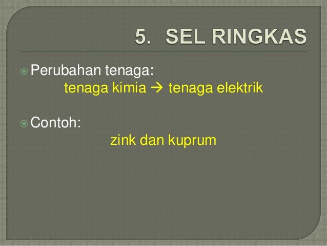 tenaga dan perubahan kimia