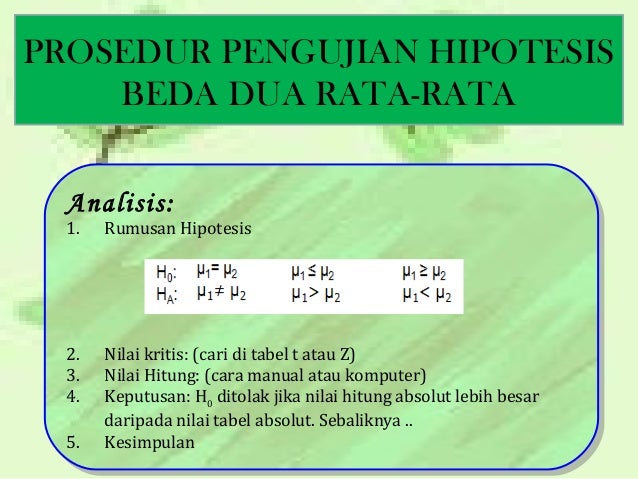Bab 5 uji hipotesis