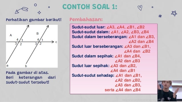 GARIS & SUDUT (Menentukan Sifat Sudut Jika Dua Garis Sejajar Dipotong ...