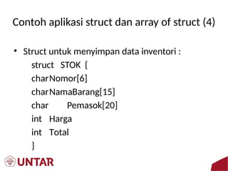 Pemahaman Struktur Data Struct, Array of Struct, dan File dalam ...