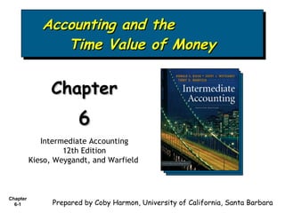 Accounting and the  Time Value of Money Chapter  6 Intermediate Accounting 12th Edition Kieso, Weygandt, and Warfield   Prepared by Coby Harmon, University of California, Santa Barbara 
